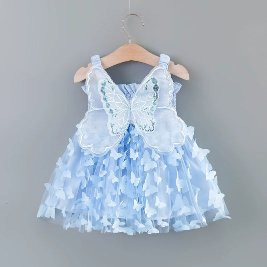 Children's Dress Butterflies With Wings
