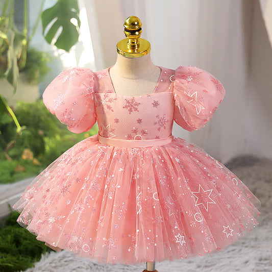 Children's Tulle Party Dress with Stars