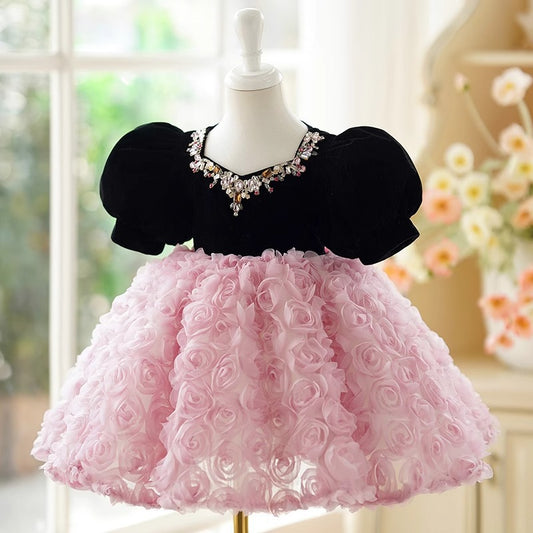 Children's Dress Flowers and Stones