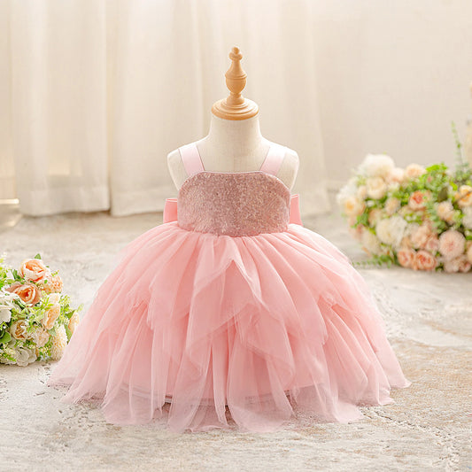 Sequin and Tulle Tiered Party Dress