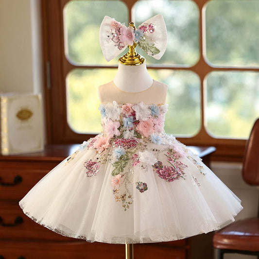 Flowers Children's Party Dress